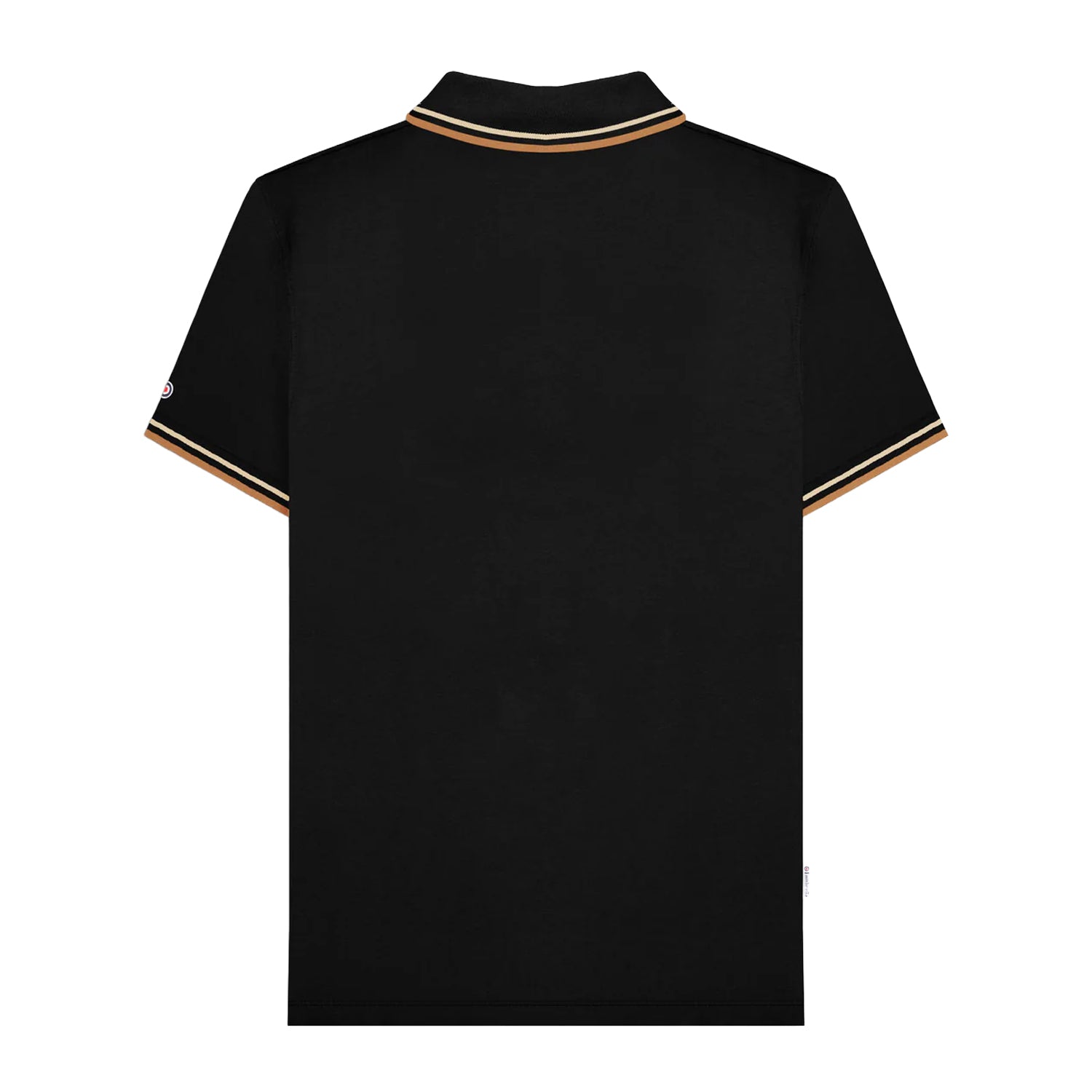 Black-Wood Ash - Back - Lambretta Mens SS25 Twin Tip Polo Shirt