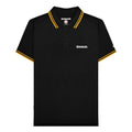 Black-Gold - Front - Lambretta Mens SS25 Twin Tip Polo Shirt