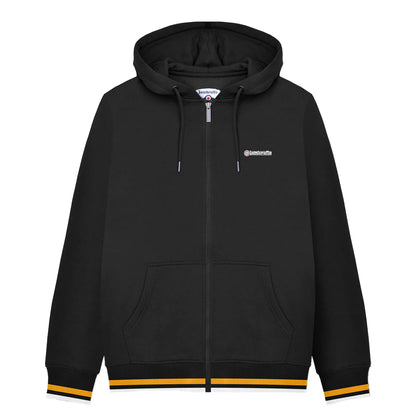 Black-Gold - Front - Lambretta Mens AW24 Full Zip Hoodie