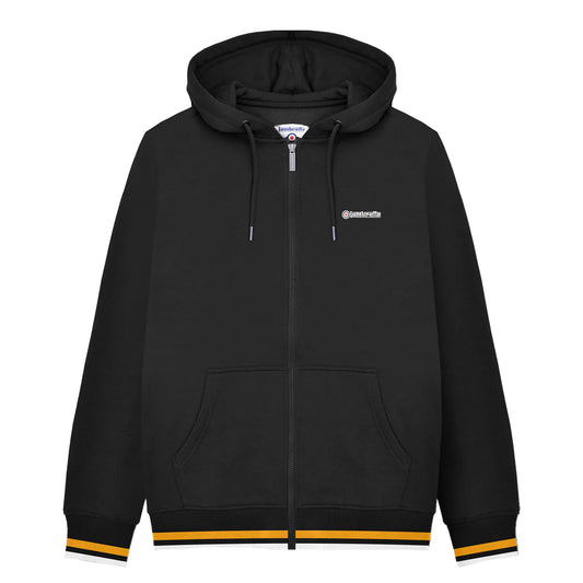 Black-Gold - Front - Lambretta Mens AW24 Full Zip Hoodie