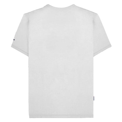 White-Navy-Azure - Back - Lambretta Mens SS25 Racing Stripe T-Shirt