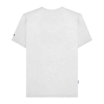 White - Back - Lambretta Mens SS25 Racing Stripe T-Shirt