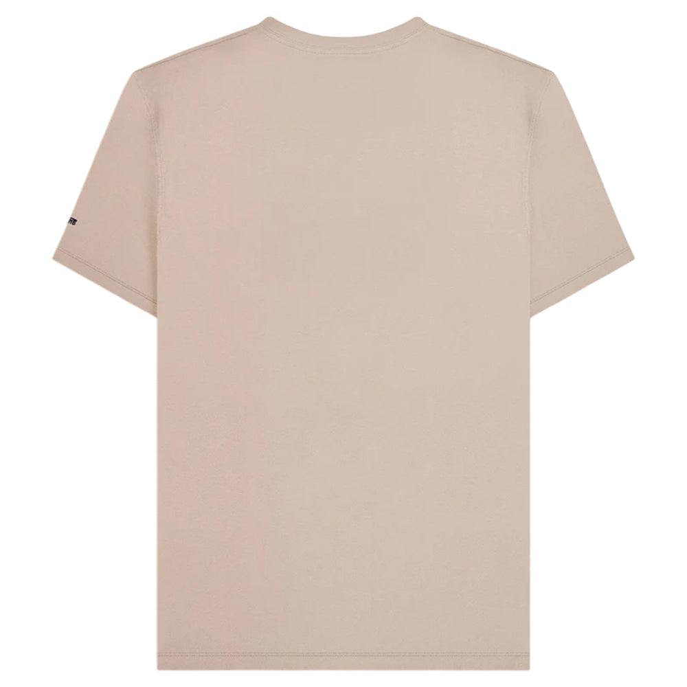 Stone - Back - Lambretta Mens SS25 Racing Stripe T-Shirt