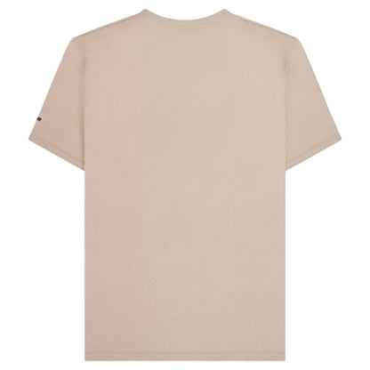 Stone - Back - Lambretta Mens SS25 Racing Stripe T-Shirt