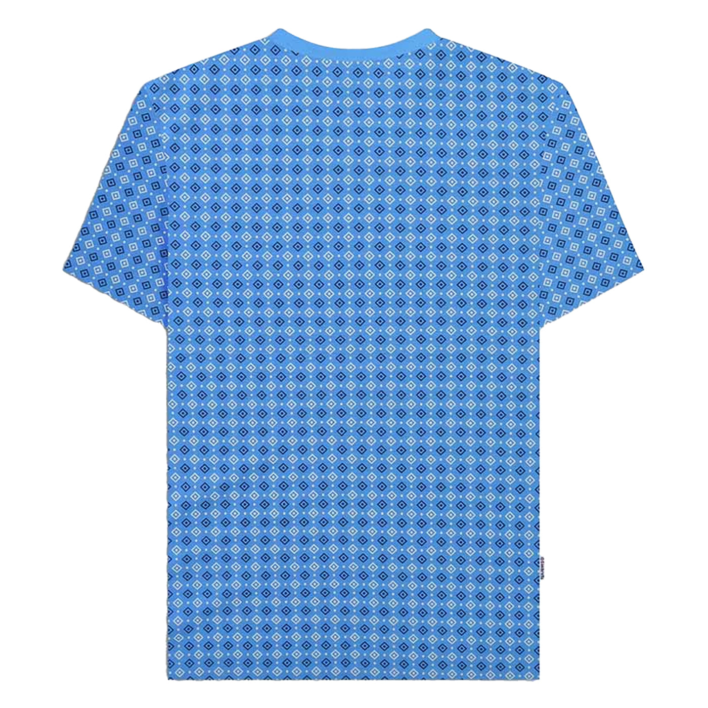 Vallarta Blue - Back - Lambretta Mens SS24 Geometric All-Over Print T-Shirt