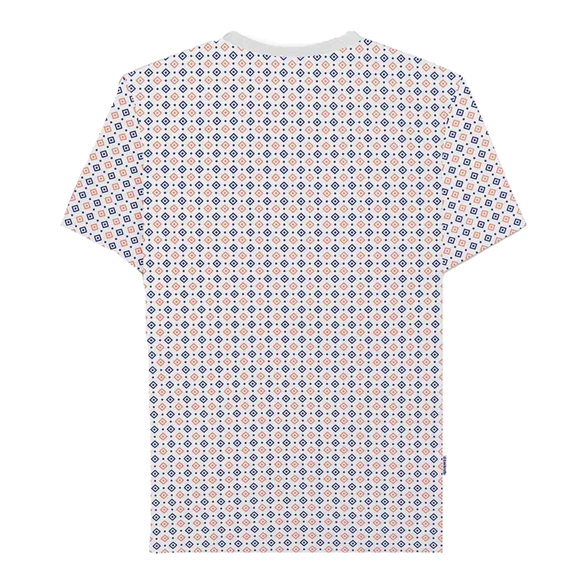 White - Back - Lambretta Mens SS24 Geometric All-Over Print T-Shirt