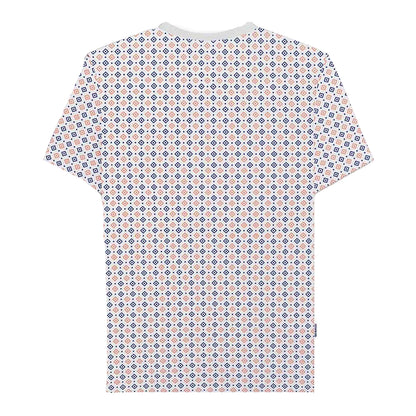 White - Back - Lambretta Mens SS24 Geometric All-Over Print T-Shirt
