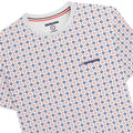 White - Side - Lambretta Mens SS24 Geometric All-Over Print T-Shirt