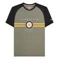 Black-Gold-Khaki Green - Front - Lambretta Mens SS24 Target Raglan T-Shirt