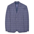 Slate - Front - Lambretta Mens Bradley Checked Blazer