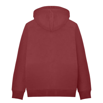 Burgundy - Back - Lambretta Mens AW24 Contrast Target Hoodie