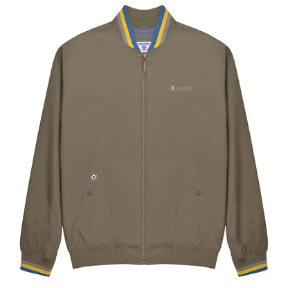Khaki Green - Front - Lambretta Mens Monkey Triple Tipped Jacket