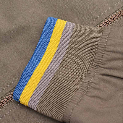 Khaki Green - Back - Lambretta Mens Monkey Triple Tipped Jacket