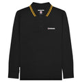 Black - Front - Lambretta Mens Tipped Long-Sleeved Polo Shirt
