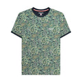 Navy-Grey - Front - Lambretta Mens SS25 Paisley T-Shirt
