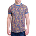 Dark Blue-Sand - Side - Lambretta Mens SS25 Paisley T-Shirt