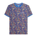 Dark Blue-Sand - Front - Lambretta Mens SS25 Paisley T-Shirt