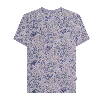 Dusk-Grey - Back - Lambretta Mens SS25 Paisley T-Shirt