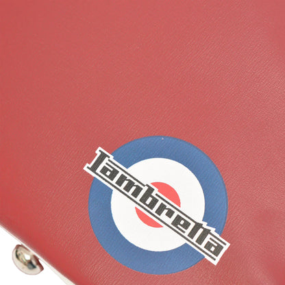 Burgundy-White - Side - Lambretta Unisex Adult Retro Bag