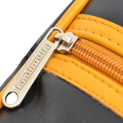 Black-Mustard - Side - Lambretta Unisex Adult Retro Bag