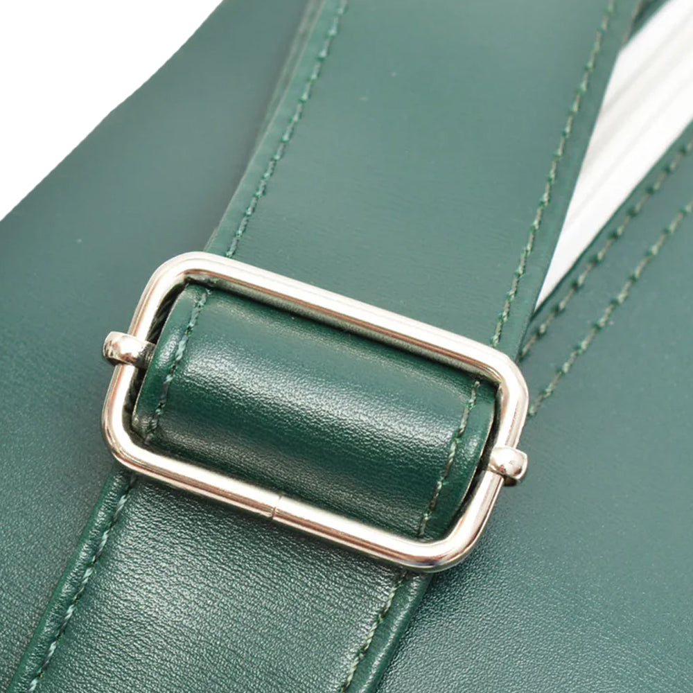 Dark Green-White - Side - Lambretta Unisex Adult Retro Bag
