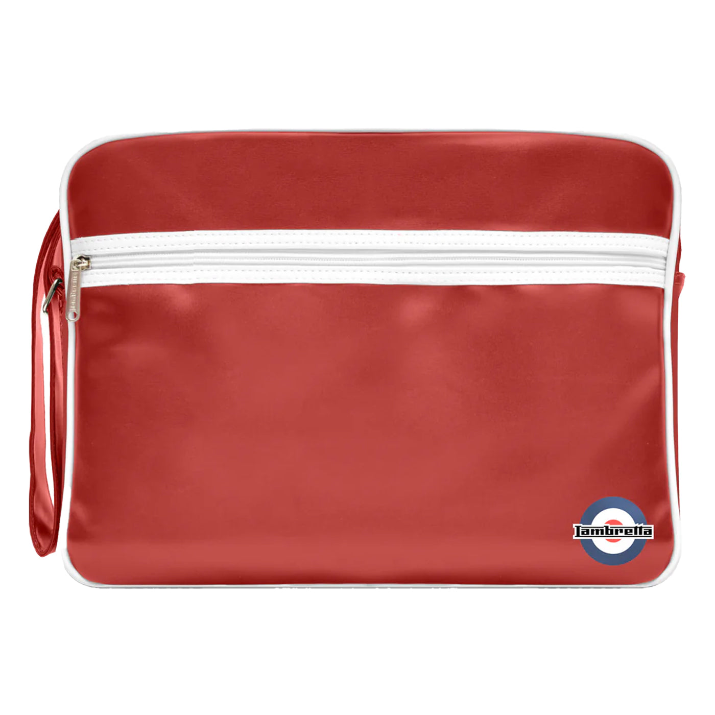 Burgundy-White - Front - Lambretta Unisex Adult Retro Bag