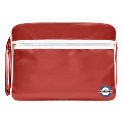 Burgundy-White - Front - Lambretta Unisex Adult Retro Bag