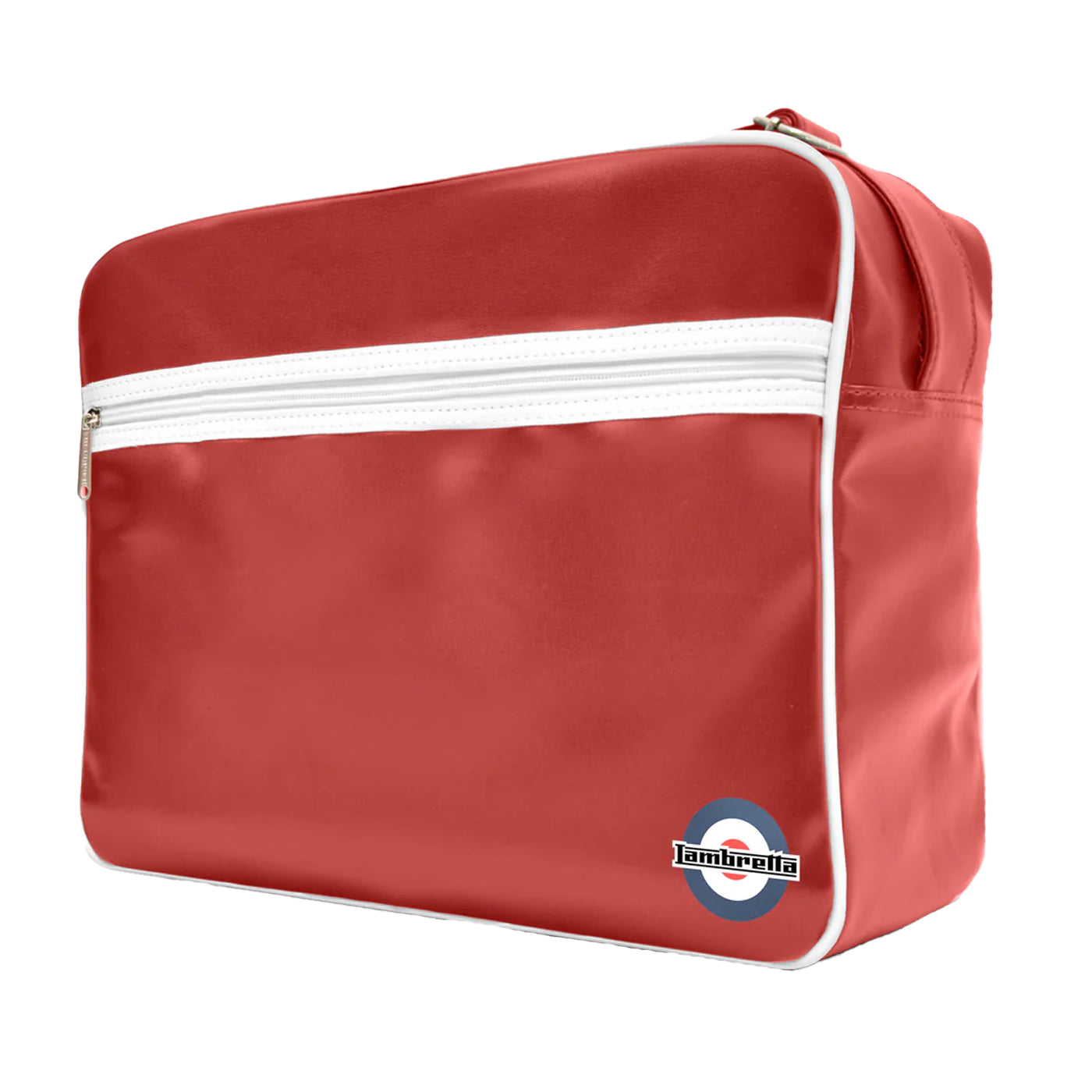 Burgundy-White - Back - Lambretta Unisex Adult Retro Bag