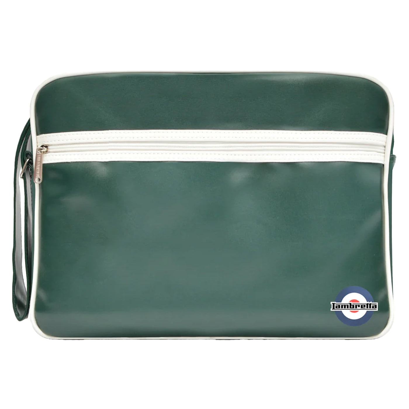 Dark Green-White - Front - Lambretta Unisex Adult Retro Bag