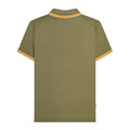 Khaki Green - Back - Lambretta Mens SS25 Triple Tipped Polo Shirt