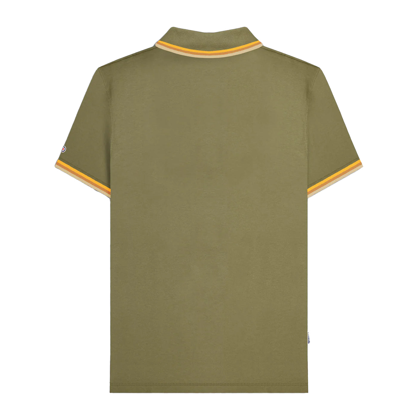 Khaki Green - Back - Lambretta Mens SS25 Triple Tipped Polo Shirt