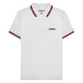 White-Red - Front - Lambretta Mens SS25 Triple Tipped Polo Shirt