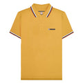 Gold - Front - Lambretta Mens SS25 Triple Tipped Polo Shirt