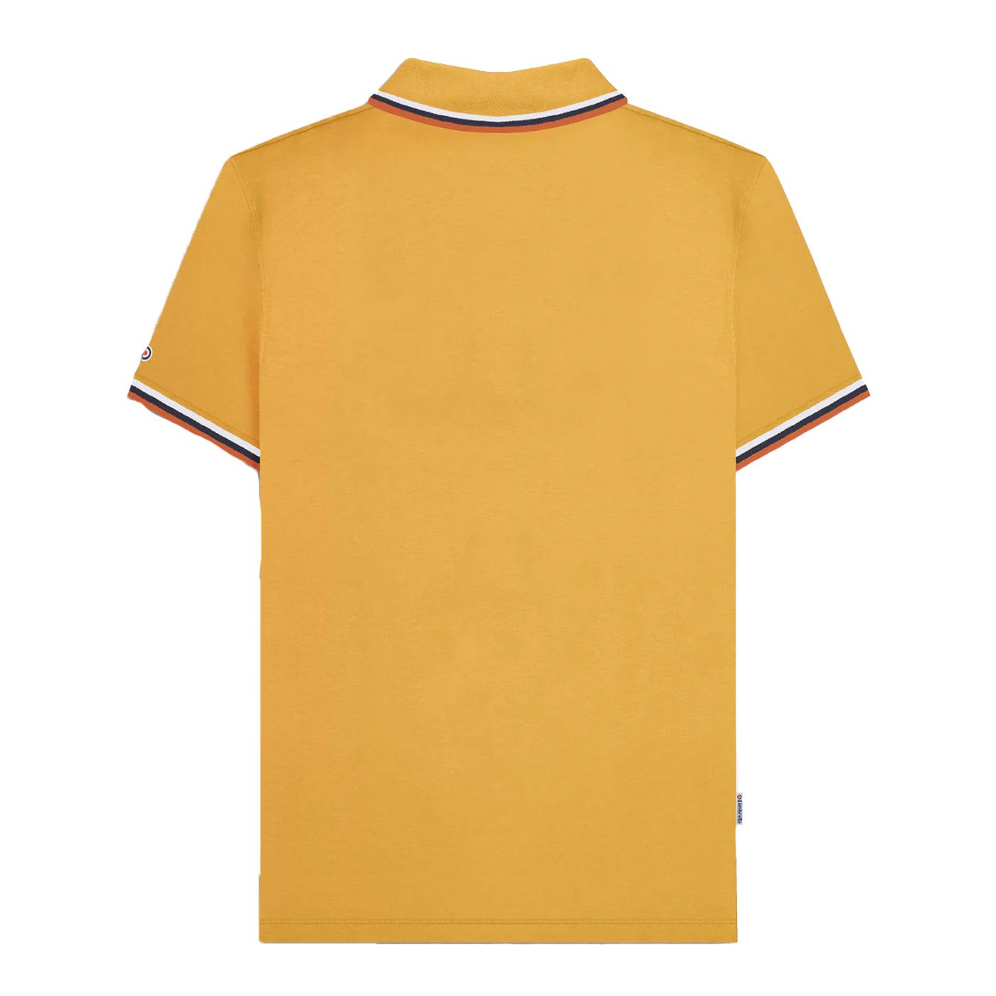 Gold - Back - Lambretta Mens SS25 Triple Tipped Polo Shirt