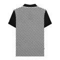 Black-White - Back - Lambretta Mens SS25 Two Tone Big & Tall Polo Shirt