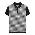 Black-White - Front - Lambretta Mens SS25 Two Tone Big & Tall Polo Shirt