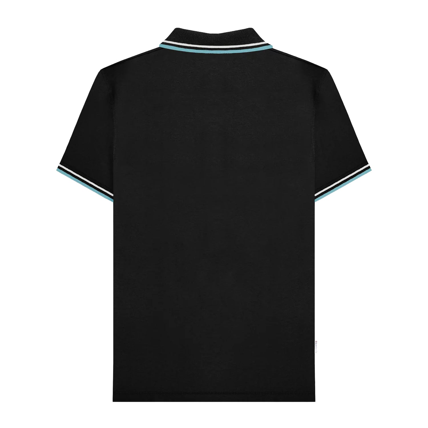 Black - Back - Lambretta Mens SS25 Vertical Stripe Polo Shirt