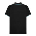 Black - Back - Lambretta Mens SS25 Vertical Stripe Polo Shirt