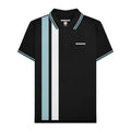 Black - Front - Lambretta Mens SS25 Vertical Stripe Polo Shirt