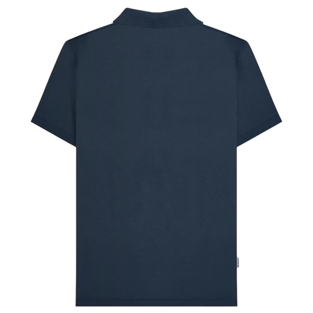 Navy-Moonlit Ocean - Back - Lambretta Mens SS25 Classic Polo Shirt
