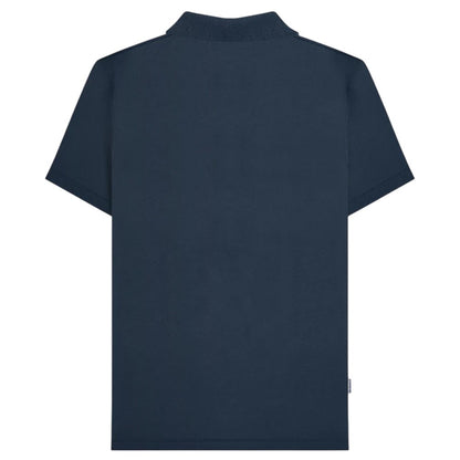 Navy-Moonlit Ocean - Back - Lambretta Mens SS25 Classic Polo Shirt