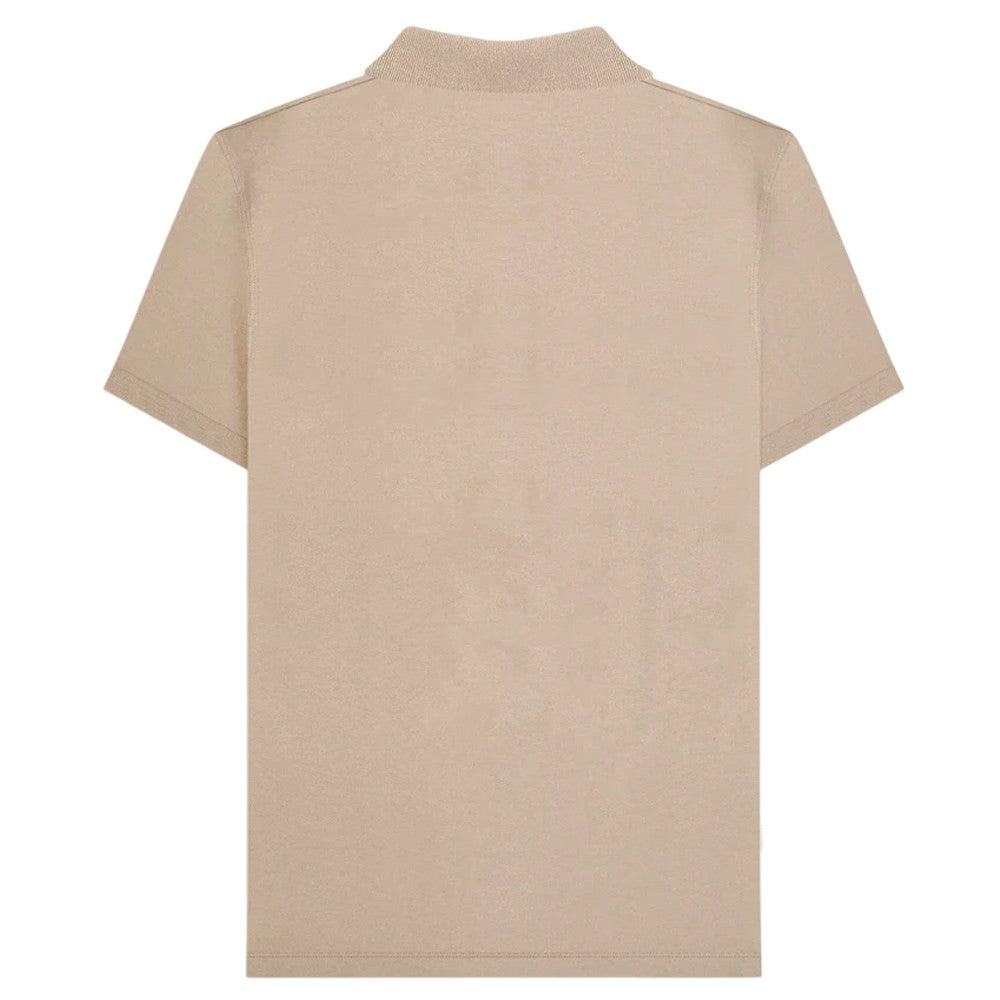 Stone - Back - Lambretta Mens SS25 Classic Polo Shirt