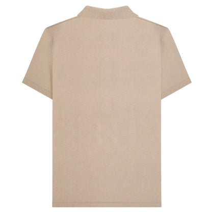 Stone - Back - Lambretta Mens SS25 Classic Polo Shirt
