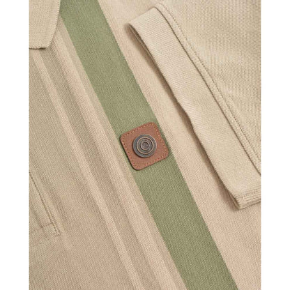 Stone - Pack Shot - Lambretta Mens SS25 Classic Polo Shirt