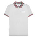 White - Front - Lambretta Mens SS25 Gingham Polo Shirt