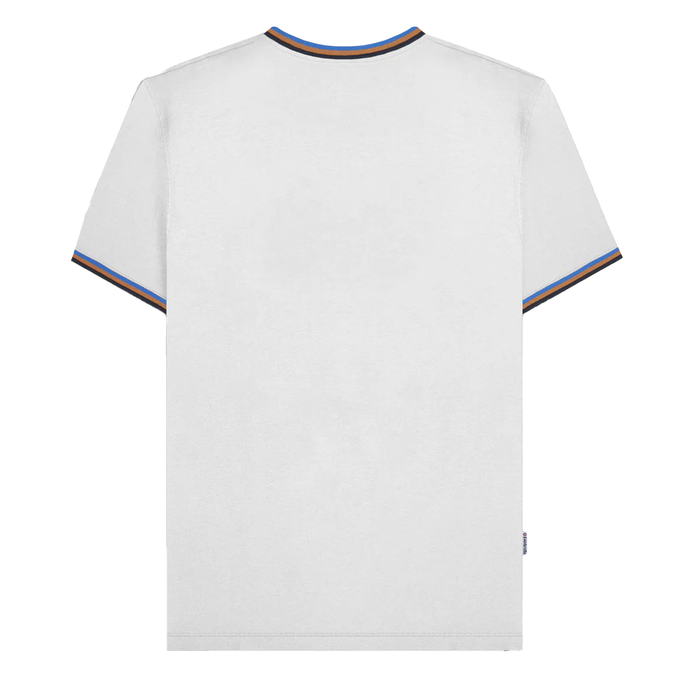 White-Navy-Tobacco-Royal Blue - Back - Lambretta Mens SS25 Triple Tipped Pique T-Shirt