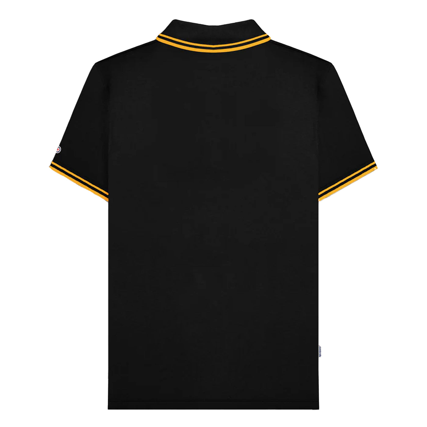 Black-Gold - Back - Lambretta Mens SS25 Twin Tip Polo Shirt