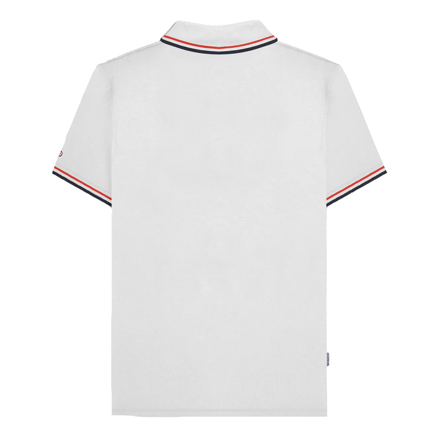 White-Red-Navy - Back - Lambretta Mens SS25 Twin Tip Polo Shirt