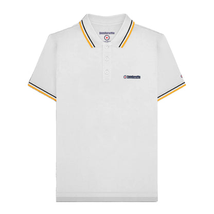 White-Black - Front - Lambretta Mens SS25 Twin Tip Polo Shirt
