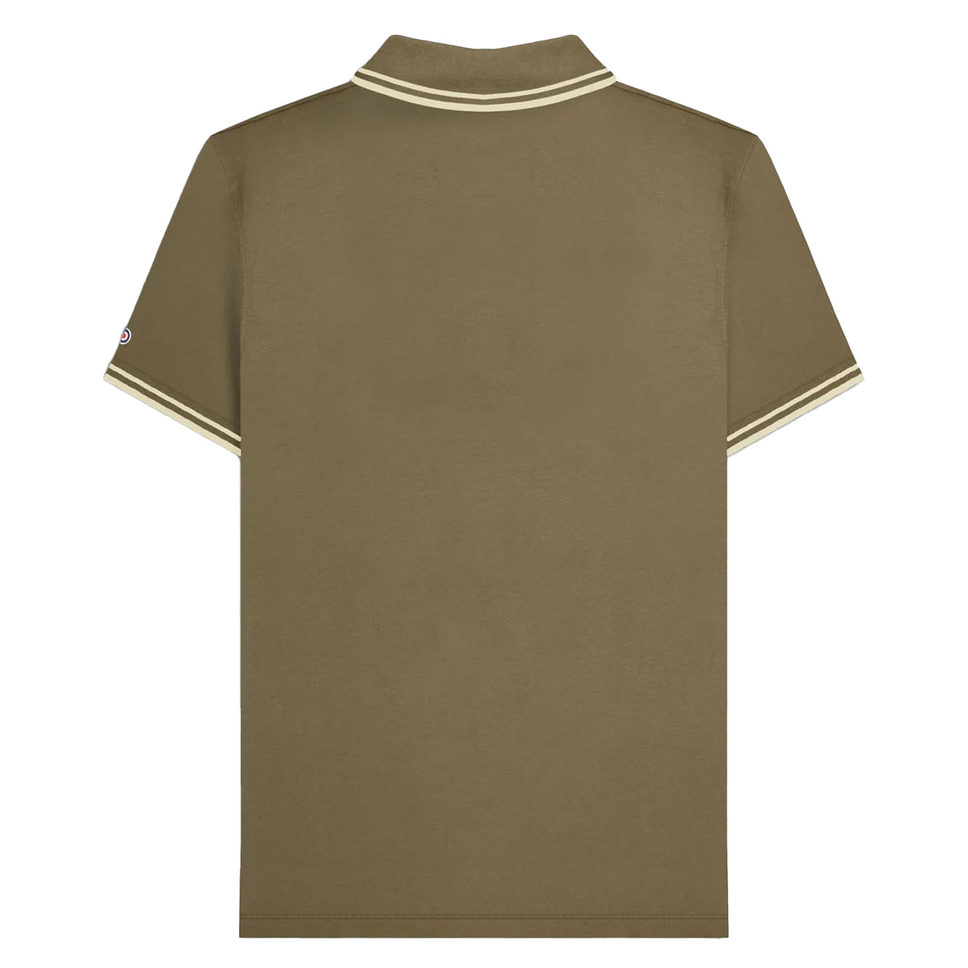 Khaki Brown-Oatmeal - Back - Lambretta Mens SS25 Twin Tip Polo Shirt